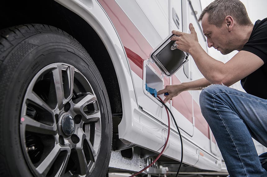 Contrôle extérieur du camping-car